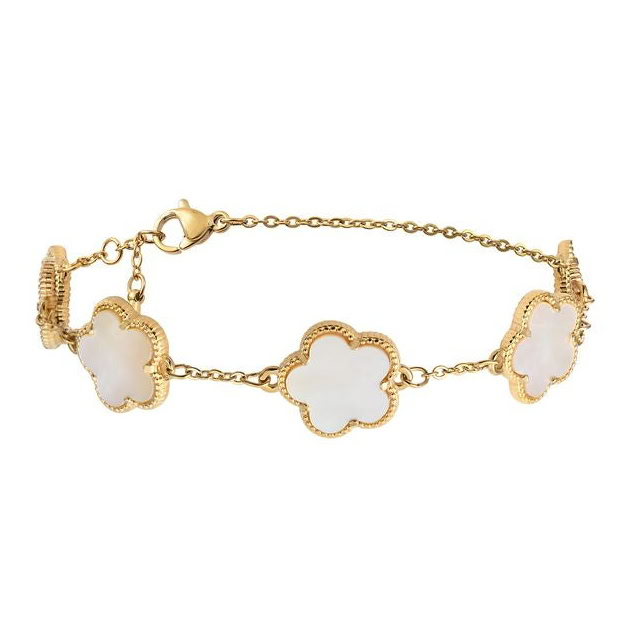 Bracelet BIG LUCK nacre blanche