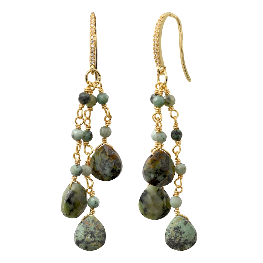 Boucles d'oreilles AYA labradorite