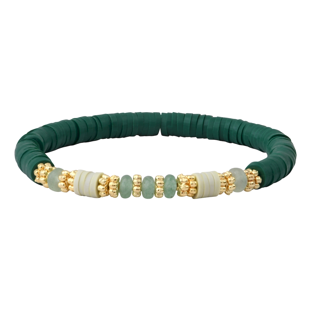FLOWER POWER Mantra bracelet Gold - blue sky