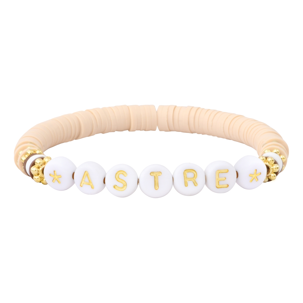 Bracelet mantra CONSTELLATION à personnaliser - beige