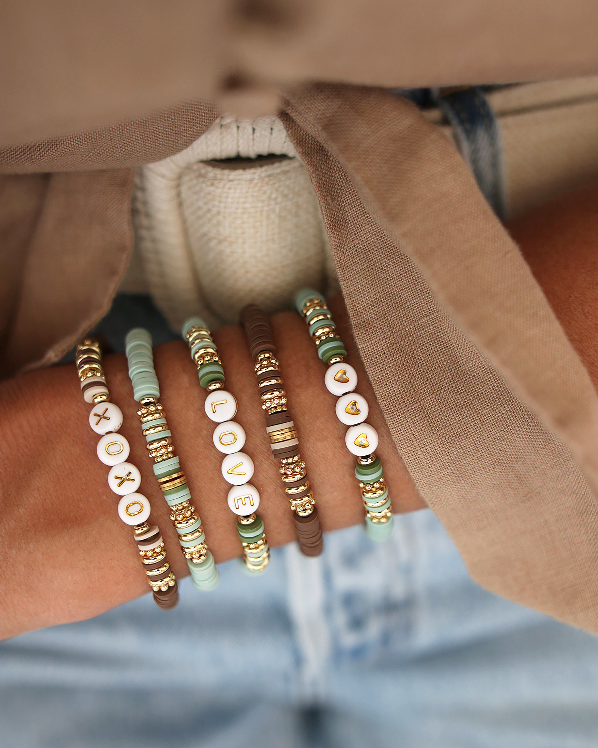 LIBERTY mantra bracelet to customize - brown