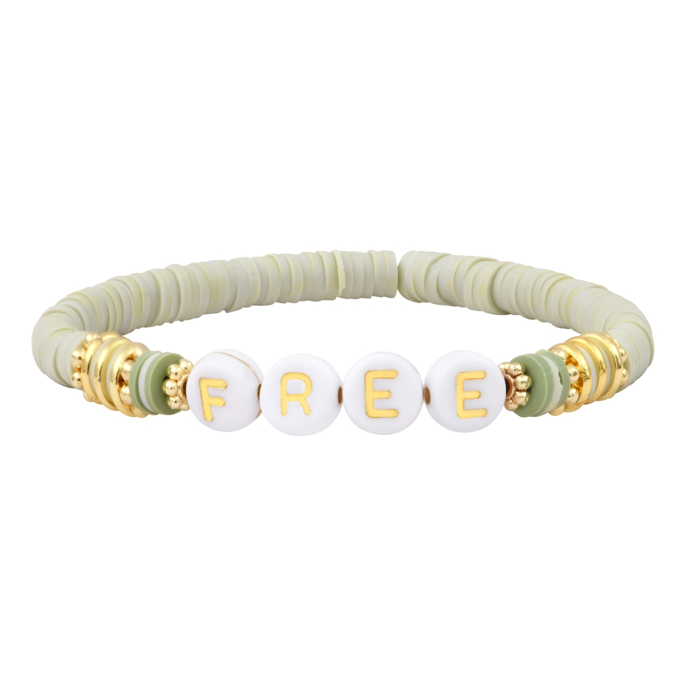 LIBERTY mantra bracelet to customize - brown