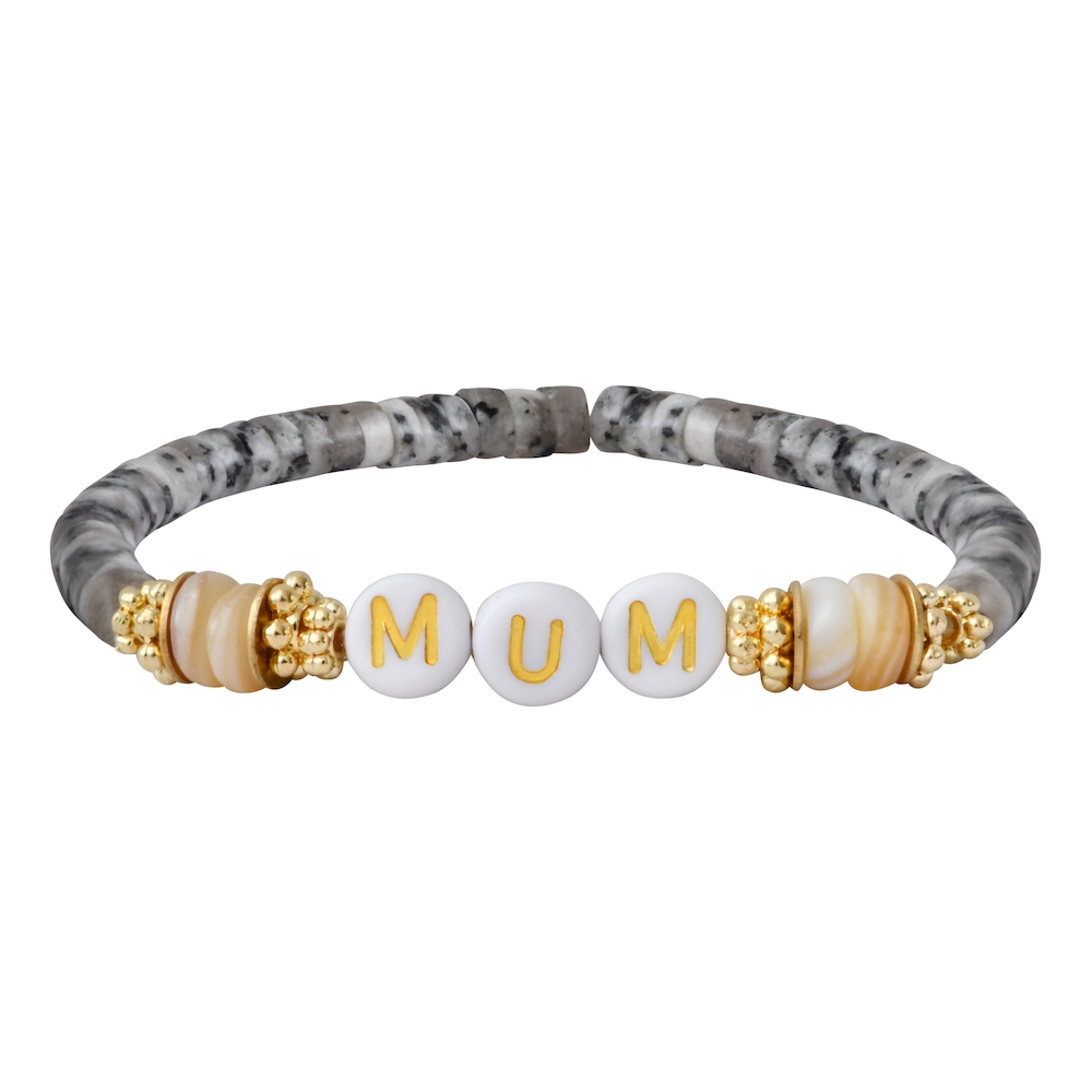 Bracelet mantra RENOUVEAU à personnaliser - léopard gris