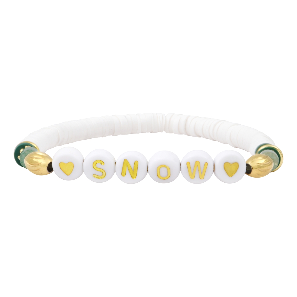 Bracelet Mantra SNOW à personnaliser - blanc