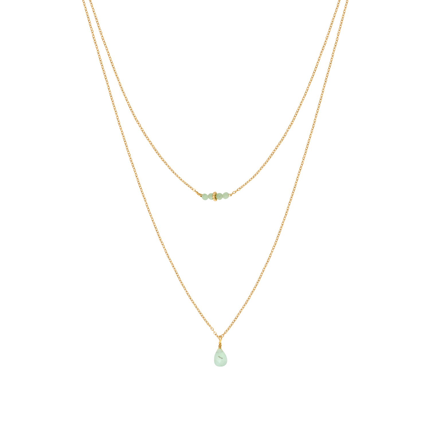Collier double PIA - vert